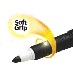 BIC® Great Erase® Grip Dry-Erase Markers, Fine Point, Black Ink, Box of 175