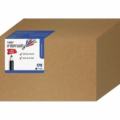 BIC® Great Erase® Grip Dry-Erase Markers, Fine Point, Black Ink, Box of 175