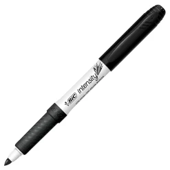 BIC® Great Erase® Grip Dry-Erase Markers, Fine Point, Black Ink, Box of 175