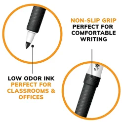 BIC Intensity Low Odor Dry Erase Markers, Fine Bullet Tip, Assorted Colors, Pack of 4