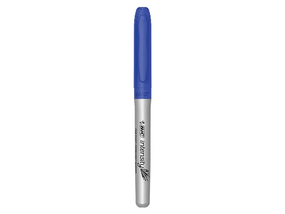 BIC Intensity Permanent Markers, Fine Point, Assorted Colors, Pack Of 12 Markers