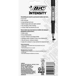 BIC Intensity Permanent Markers, Fine Point, Assorted Colors, Pack Of 5