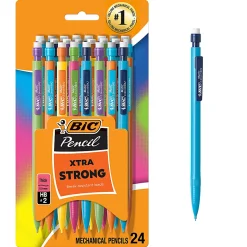 BIC Mechanical Pencils, Xtra Strong, 0.9 mm, Assorted Barrel Colors, Pack Of 24 Pencils