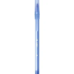 BIC® Prevaguard Round Stic Pens With Antimicrobial Additive, Medium Point, 1.0 mm, Blue Barrel, Blue Ink, Pack Of 60 Pens