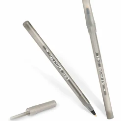BIC Round Stic Ballpoint Pens, Medium Point, 1.0 mm, Translucent Barrel, Black Ink, Pack Of 12