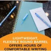 BIC Round Stic Xtra Life Ballpoint Pens, Medium Point, 1.0 mm, Translucent Barrel, Blue Ink, Pack Of 36 Pens