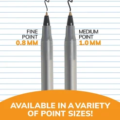 BIC Round Stic Xtra Life Ballpoint Pens, Medium Point, 1.0 mm, Translucent Barrel, Blue Ink, Pack Of 36 Pens