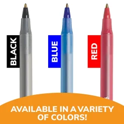 BIC Round Stic Xtra Life Ballpoint Pens, Medium Point, 1.0 mm, Assorted Colors, Pack Of 60 Pens