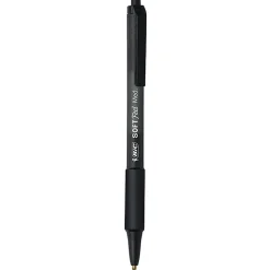 BIC Soft Feel Retractable Ball Point Pen, Medium Point, 1.0MM, Black, Pack Of 18
