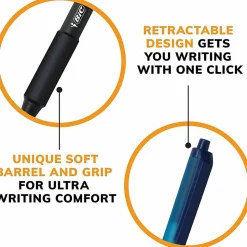 BIC Soft Feel Retractable Ball Point Pen, Medium Point, 1.0MM, Black, Pack Of 18