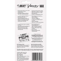 BICĀ® Velocity Max Mechanical Pencils, Medium Point, 0.7 mm, #2 HB Lead, Assorted Barrel Colors, Pack Of 2