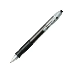 BIC® Velocity® Retractable Ballpoint Pens, Medium Point, 1.0 mm, Assorted Barrels, Black Ink, Pack Of 12