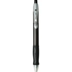 BIC® Velocity® Retractable Ballpoint Pens, Medium Point, 1.0 mm, Assorted Barrels, Black Ink, Pack Of 12
