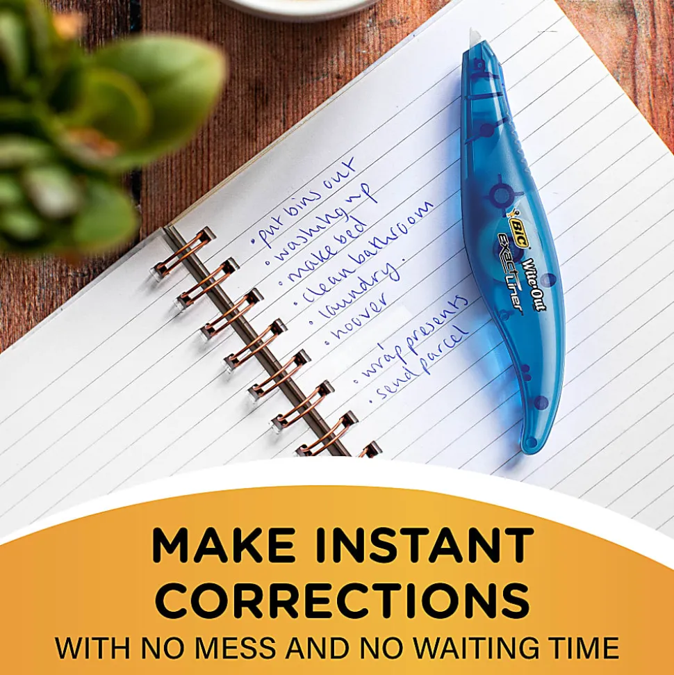 BIC Wite-Out Brand Exact Liner Correction Tape, 19.6 Feet, White, Fast, Clean and Easy to Use Tear-Resistant Tape, 1-Count