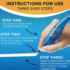BIC Wite-Out Brand Exact Liner Correction Tape, 19.6 Feet, White, Fast, Clean and Easy to Use Tear-Resistant Tape, 1-Count