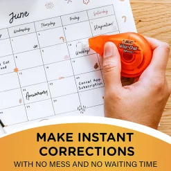 BIC Wite-Out Brand EZ Correct Correction Tape, 3/16" x 471-3/16", White, Pack Of 10 Cartridges
