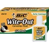 BIC® Wite-Out® Extra Coverage Correction Fluid, 0.68 oz (20 mL), White, Pack Of 12