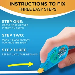 BIC Wite-Out Mini Correction Tape, White, No Dry Time, Long Lasting, 12-Count