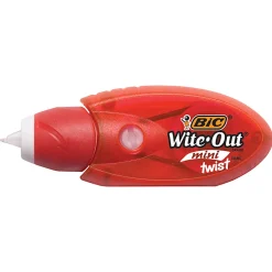 BIC Wite-Out Mini Twist Correction Tape, No Dry Time, Tear Resistant Tape, White, 2-Count