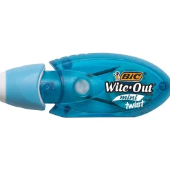 BIC Wite-Out Mini Twist Correction Tape, No Dry Time, Tear Resistant Tape, White, 2-Count