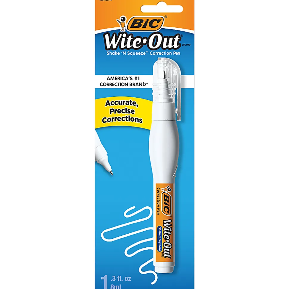 BIC Wite-Out Shake N' Squeeze Correction Pen, White, 8 ml