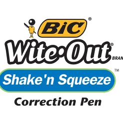 BIC Wite-Out Shake N' Squeeze Correction Pen, White, 8 ml
