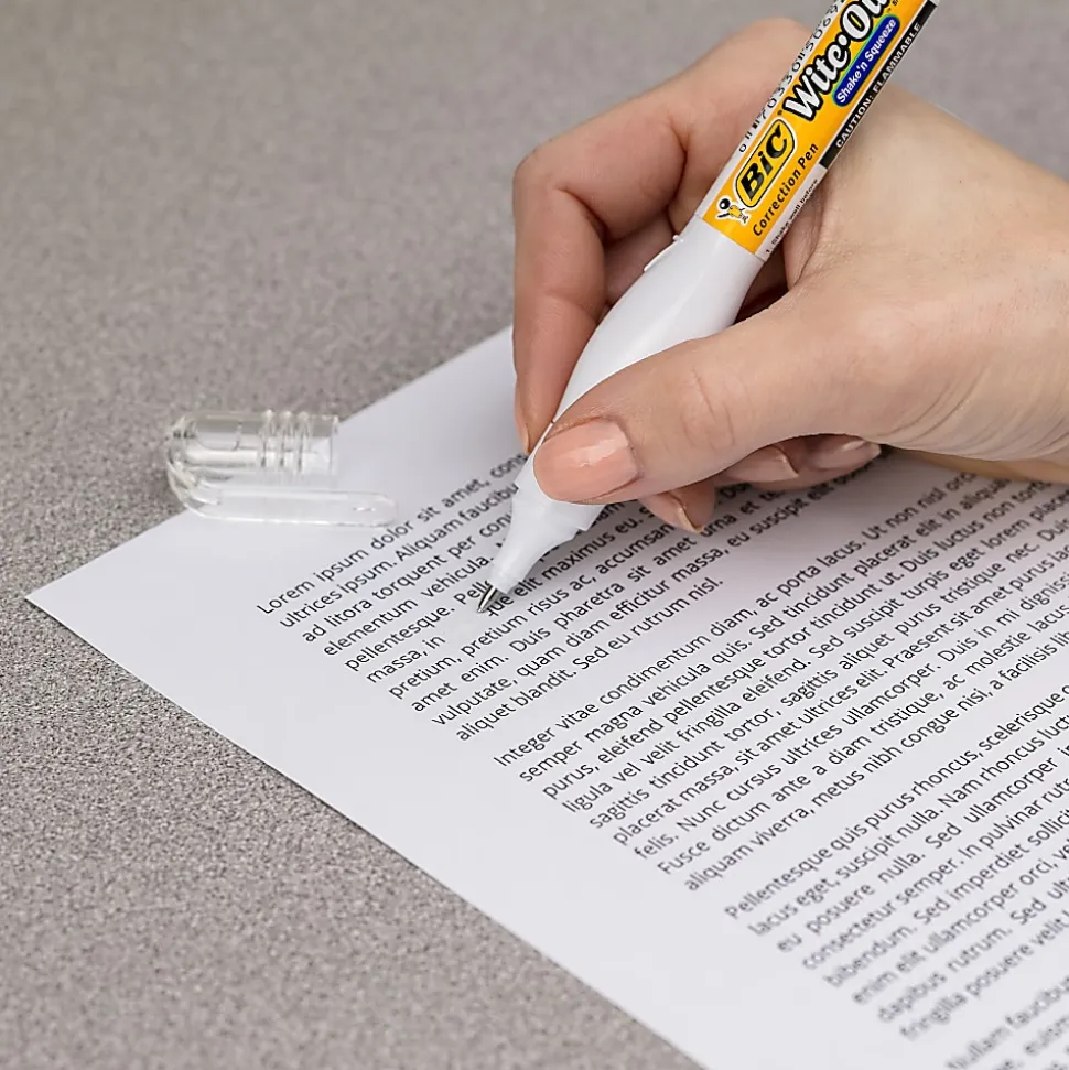 BIC Wite-Out Shake N' Squeeze Correction Pen, White, 8 ml