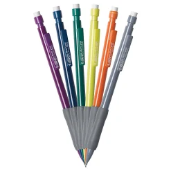 BIC Xtra Comfort Mechanical Pencils, 0.7 mm, Assorted Barrel Colors, Pack Of 6
