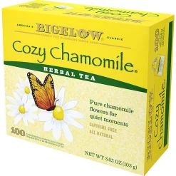 Bigelow Cozy Chamomile Tea Bags, 1.5 Oz, Box Of 100 Tea Bags
