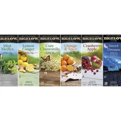 Bigelow® Herbal Assortment Tea Bags, 28 Per Box, Carton Of 6 Boxes