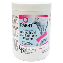 Big 3 Packaging PAK-IT Basin/Tub/Tile Bathroom Cleaner, Pack Of 20