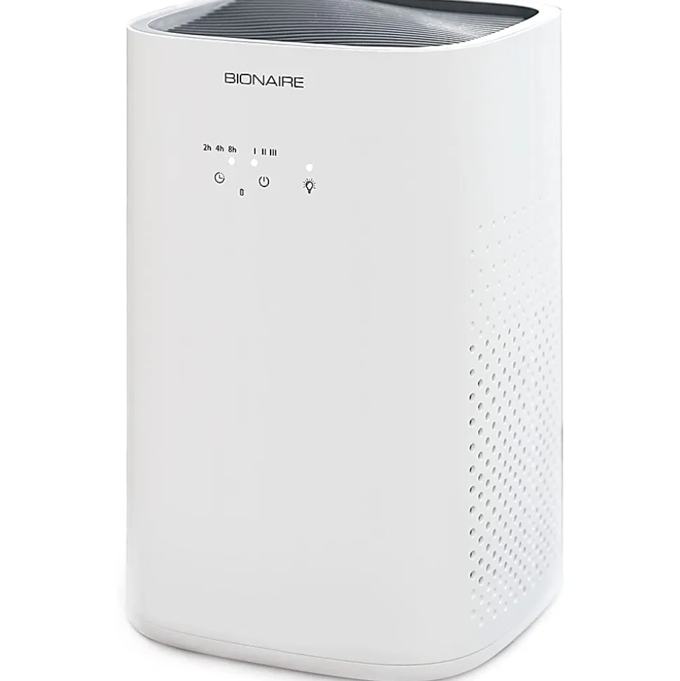 Bionaire 360 True HEPA 3-Stage Filtration Air Purifier With Timer And Nightlight, 155 Sq. Ft. Coverage, 8-1/4” x 12-3/4”