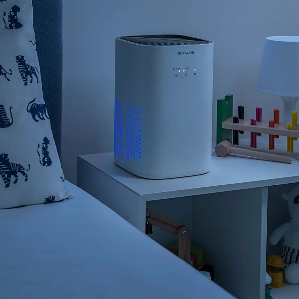 Bionaire 360 True HEPA 3-Stage Filtration Air Purifier With Timer And Nightlight, 155 Sq. Ft. Coverage, 8-1/4” x 12-3/4”