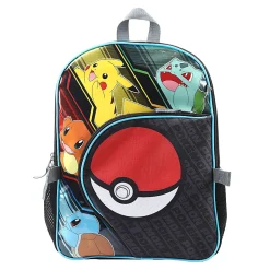 Bioworld Pokémon 5-Piece Backpack Set, Multicolor, Total Qty 1
