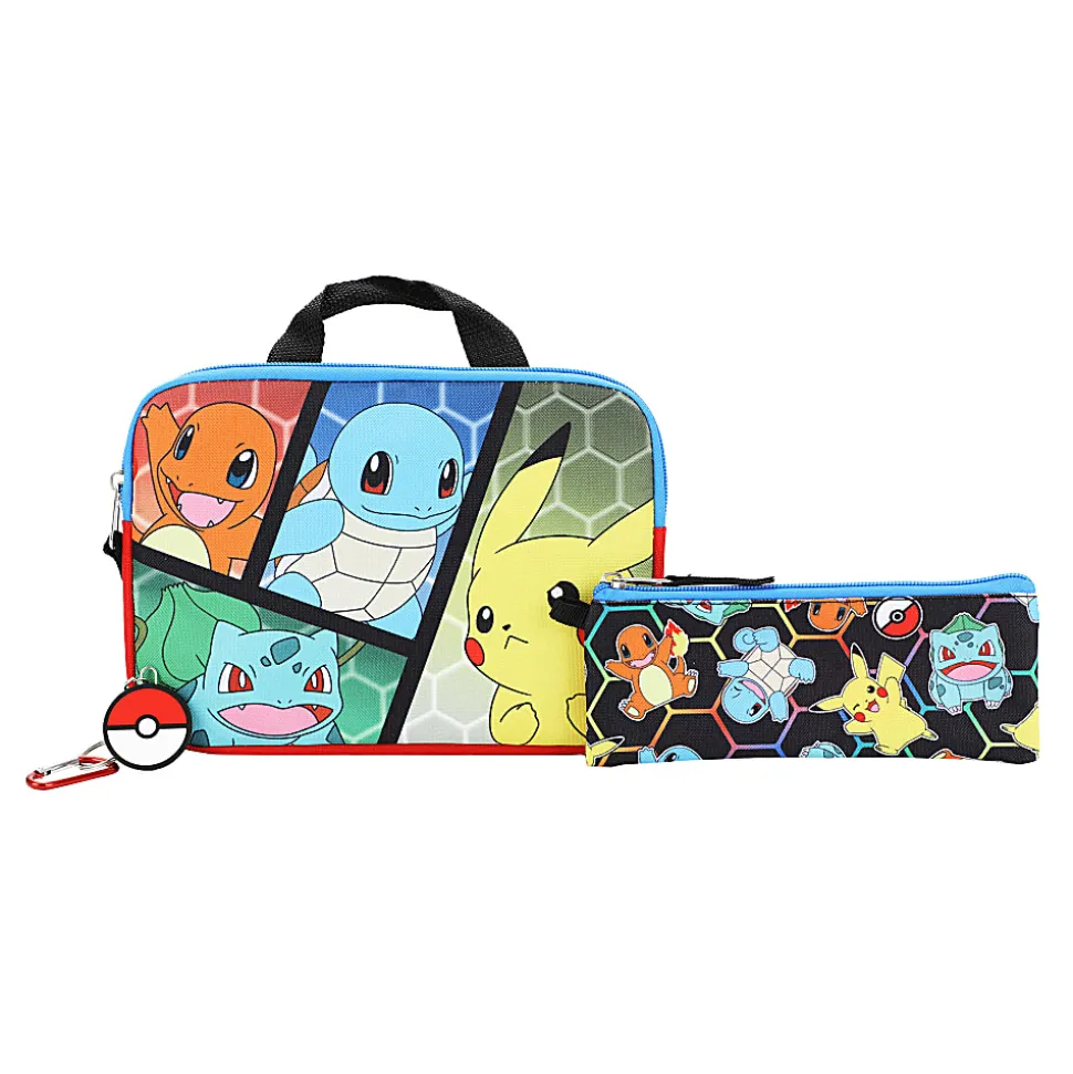 Bioworld Pokémon Starter Characters 5-Piece Backpack Set, Red