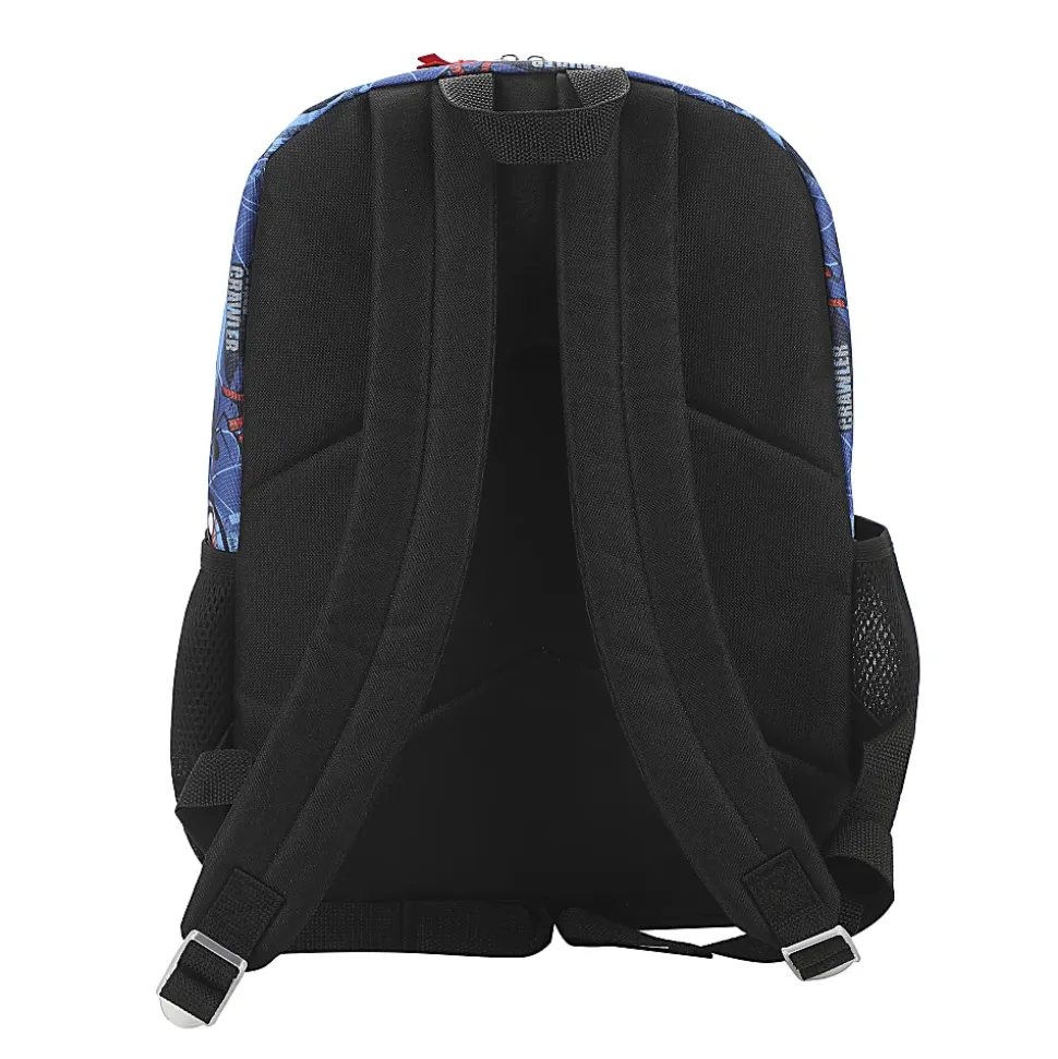 Bioworld Spiderman Backpack With Lunch Bag, Utility Case, Key Chain And Water Bottle, Multicolor