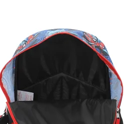 Bioworld Spiderman Backpack With Lunch Bag, Utility Case, Key Chain And Water Bottle, Multicolor