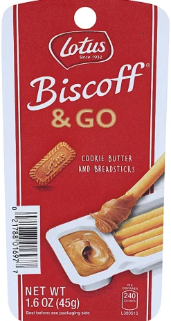 Biscoff Cookie Butter And Breadsticks, 1.6 Oz, Total Qty 8