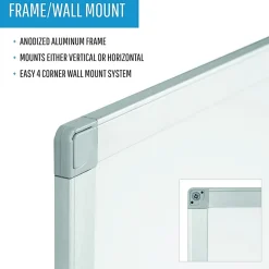 Bi silque Ayda Magnetic Dry-Erase Porcelain Whiteboard, 18