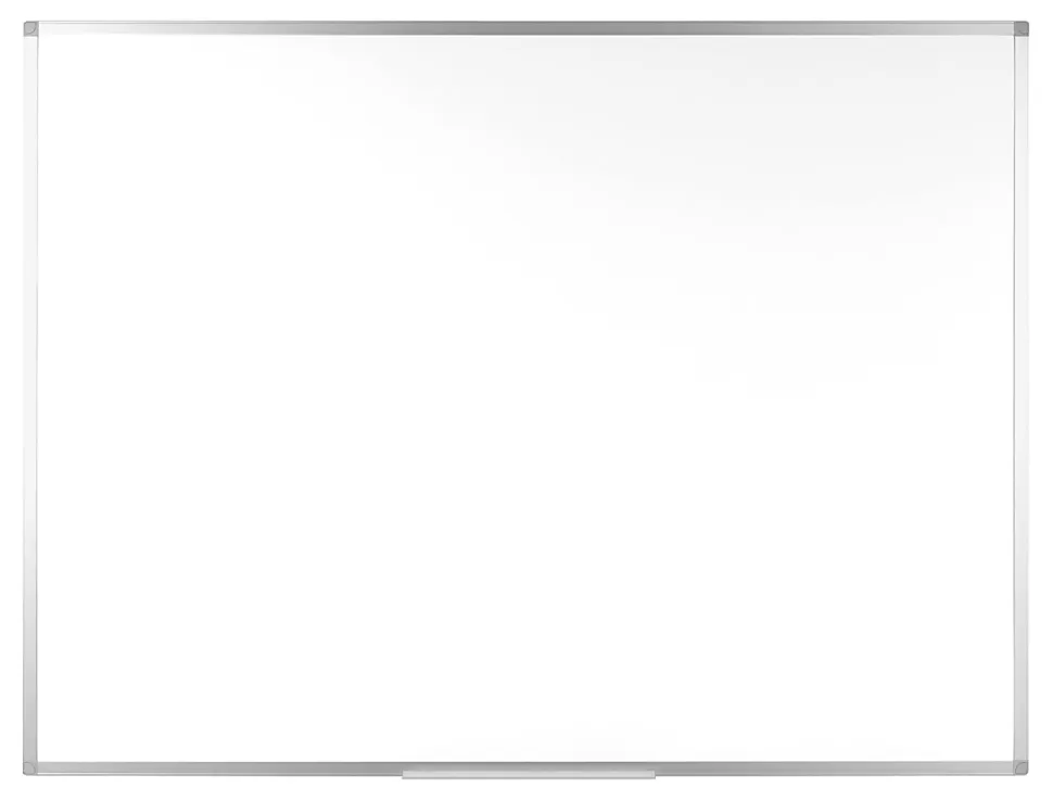 Bi-silque Ayda Porcelain Magnetic Dry-Erase Board, 24" x 36", White, Aluminum Frame