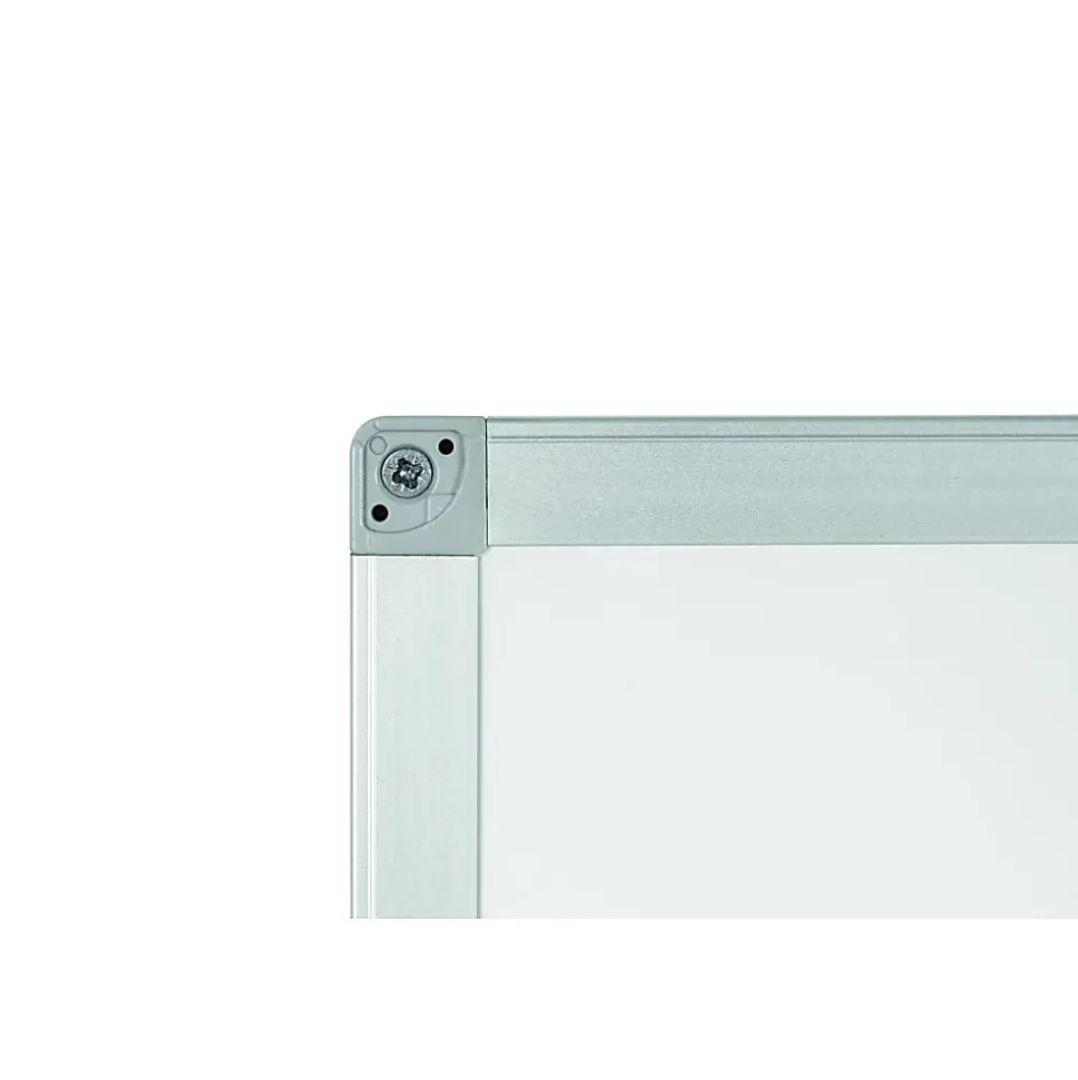 Bi-silque Ayda Porcelain Magnetic Dry-Erase Board, 24" x 36", White, Aluminum Frame