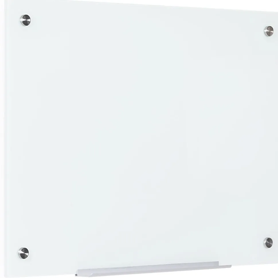 Bi-silque Magnetic Glass Dry Erase Board - 36" (3 ft) Width x 48" (4 ft) Height - White Glass Surface - Rectangle - Horizontal/Vertical - 1 Each