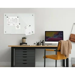 Bi-silque Magnetic Glass Dry Erase Board - 36