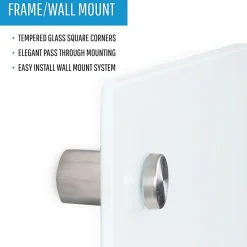 Bi-silque Magnetic Glass Dry Erase Board - 24
