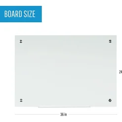Bi-silque Magnetic Glass Dry Erase Board - 24