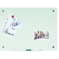 Bi-silque Magnetic Glass Dry Erase Board - 48" (4 ft) Width x 72" (6 ft) Height - White Glass Surface - Rectangle - Horizontal/Vertical - 1 Each