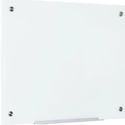 Bi-silque Magnetic Glass Dry Erase Board - 48" (4 ft) Width x 72" (6 ft) Height - White Glass Surface - Rectangle - Horizontal/Vertical - 1 Each