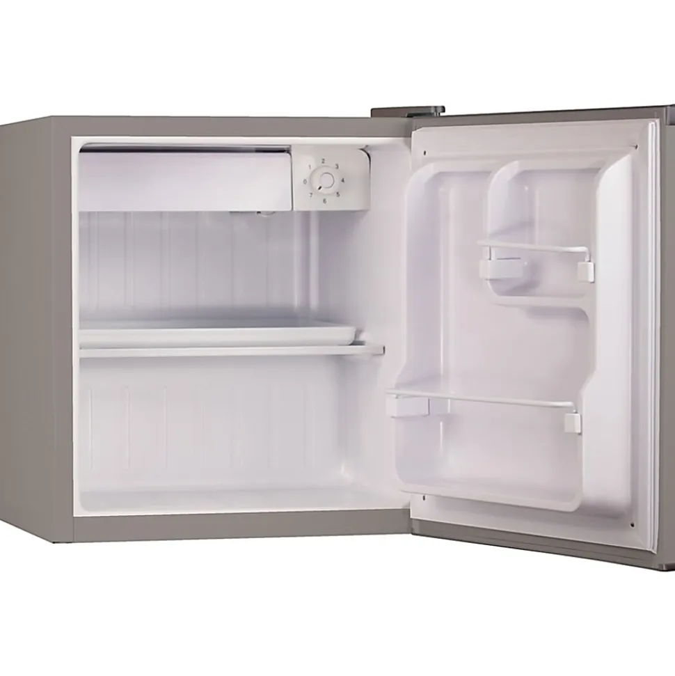 Black+Decker BCRK17V 1.7 Cu Ft Refrigerator With Freezer Compartment, Silver