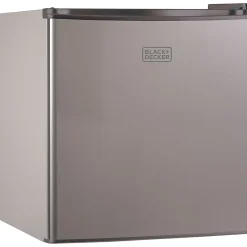 Black+Decker BCRK17V 1.7 Cu Ft Refrigerator With Freezer Compartment, Silver