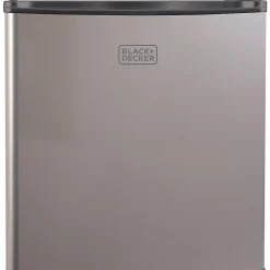 Black+Decker BCRK17V 1.7 Cu Ft Refrigerator With Freezer Compartment, Silver